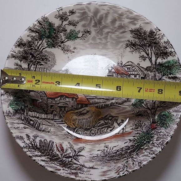 Yorkshire Ironstone Serving Bowl Round 9 Inches VINTAGE - Picture 10 of 11